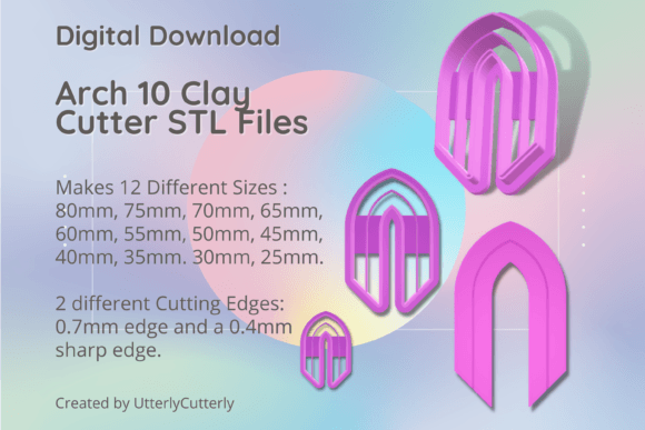Arch Shape 10 Clay Cutter - Arc STL Digi: Your Ultimate Tool for Creative Projects