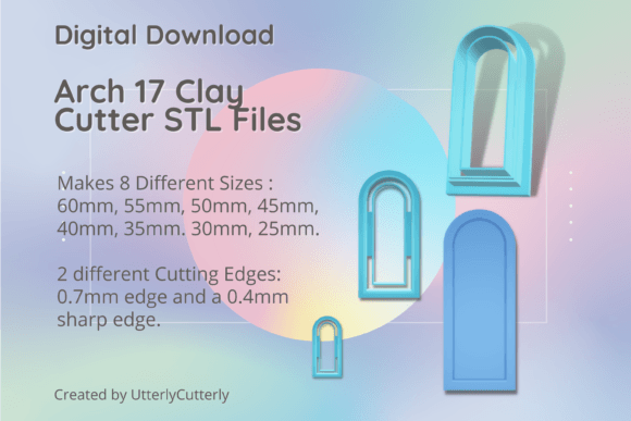 Arch Shape 17 Clay Cutter - Arc STL Digi: A Versatile Tool for Creative Projects