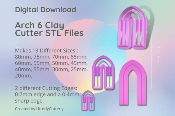 Arch Shape 6 Clay Cutter - Arc STL Digit: A Versatile Tool for Creative Professionals