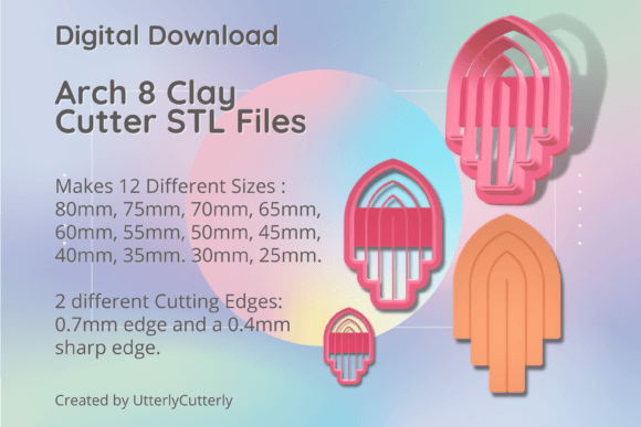 Arch Shape 8 Clay Cutter - Arc STL Digit: A Versatile Tool for Creative Projects