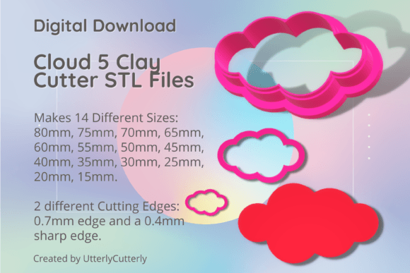 Cloud 5 Clay Cutter - Summer STL Digital: Your Ultimate Tool for Creative Projects