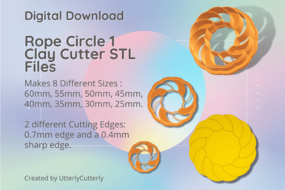 Discover the Versatility of Rope Circle 1 Clay Cutter - Nautical Wreath STL Files