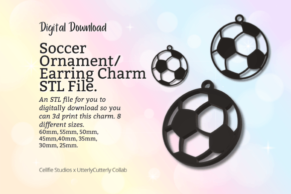 Discover the Versatility of Soccer Ball Earring Charm STL File - Dig