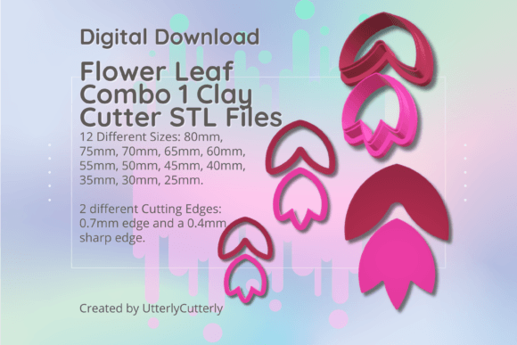 Discover Versatile Creativity with the Clay Cutter STL File - Flower Leaf 1 Com