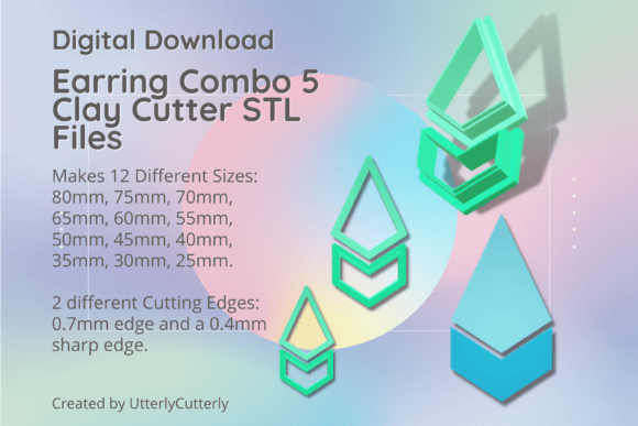 Earring Combo 5 Clay Cutter - Geometric: A Versatile Tool for Creative Projects