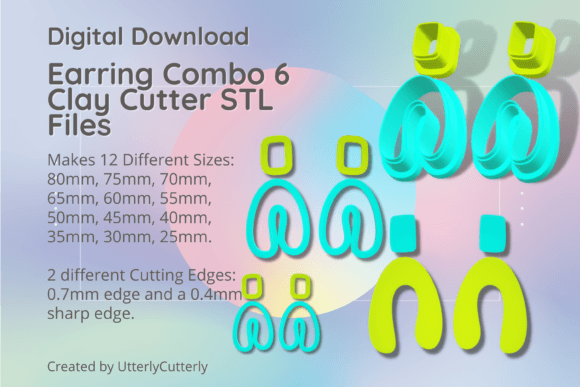 Earring Combo 6 Clay Cutter - Organic Ar: Versatile Tools for Creative Projects