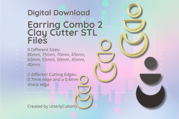 Elevate Your Craft with the Earring Combo 2 Clay Cutter - STL Digita