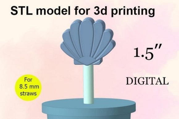 Enhance Your Event with a Seashell Straw Cover: A Versatile STL File for 3D Printing