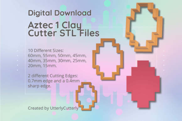 Explore Aztec Shape 1 Clay Cutters - STL Digital
