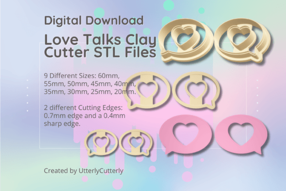 Explore Creative Possibilities with Love Talk Clay Cutter - STL Digital File