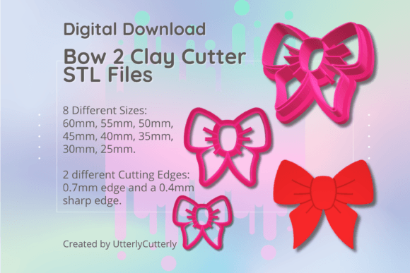 Explore Creativity with Bow 2- Earring Digi STL Files