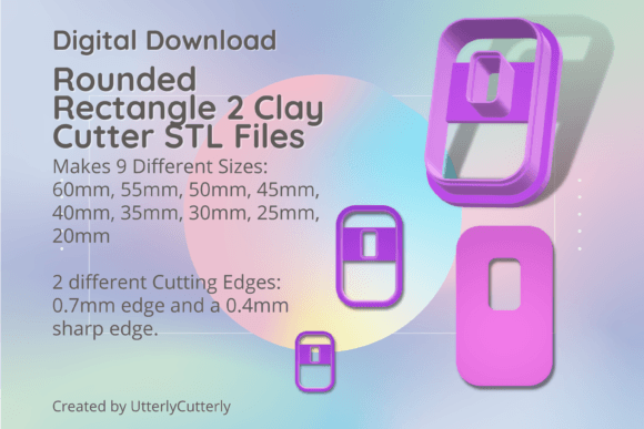 Explore Versatile Creativity with the Rounded Rectangle 2 Clay Cutter - Donut