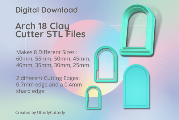Exploring the Versatility of Clay Cutter STL File Arch 18- Earring Di