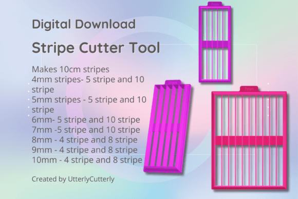 Exploring the Versatility of the Stripe Cutter Tool 3D Print STL File, 7