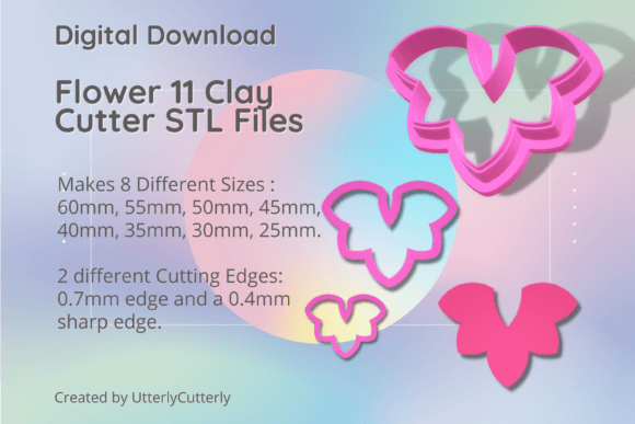 Flower 11 Clay Cutter - Floral Botanical: A Versatile Tool for Creative Projects