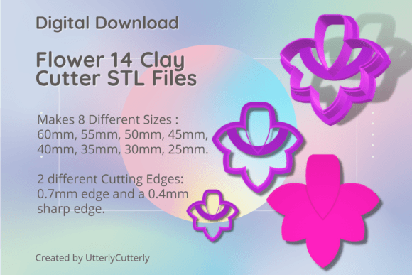 Flower 14 Clay Cutter - Floral Botanical: A Versatile Tool for Creative Projects