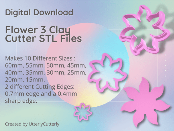 Flower 3 Clay Cutter - Versatile Floral Designs