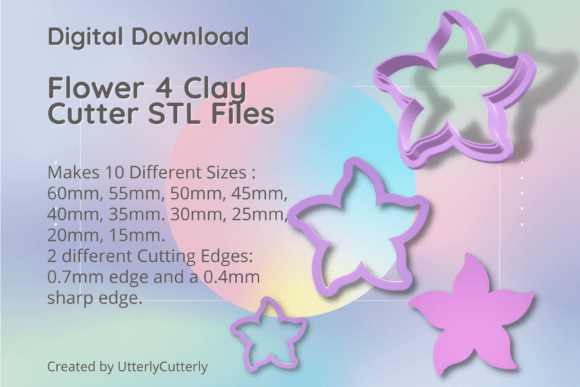 Flower 4 Clay Cutter - Floral Botanical: A Versatile Tool for Creative Projects