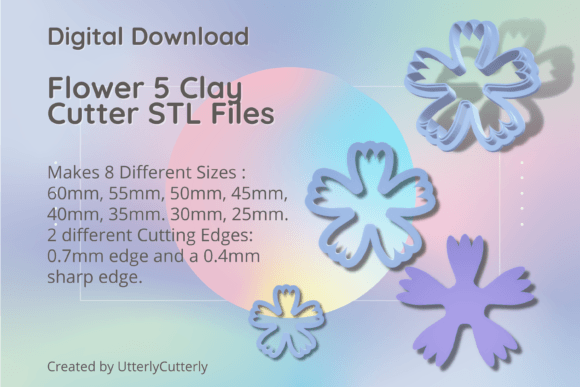 Flower 5 Clay Cutter - Floral Botanical: A Versatile Tool for Creative Projects