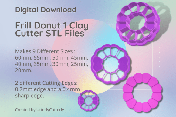 Frill Donut 1 Clay Cutter - Wreath STL D
