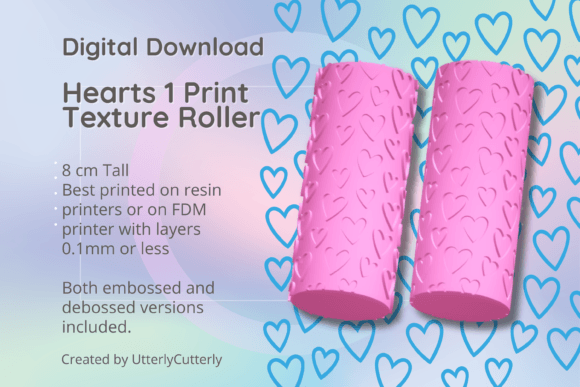 Heart 1 Texture Roller: Perfect for Valentine's Creations