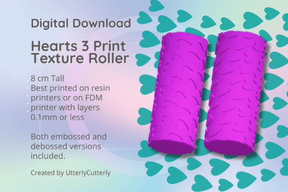 Heart 3 Texture Roller, Valentines Digit: A Versatile Tool for Creative Projects