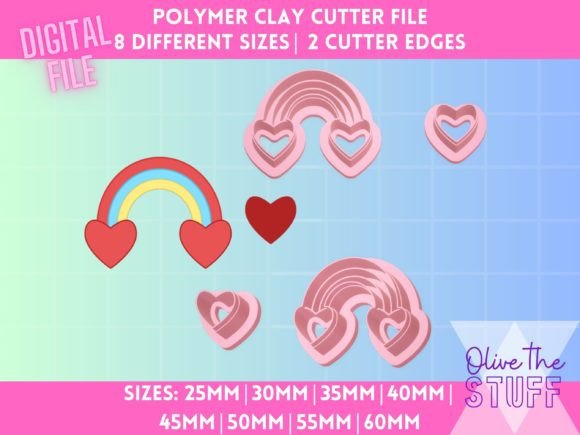 Maximizing Creativity and Productivity with the Rainbow Heart Clay Cutter STL File