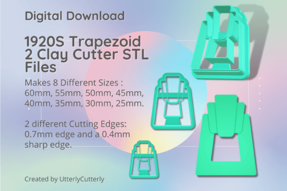 Reviving the Roaring Twenties: The 1920s Trapezoid 2 Donut Clay Cutter - Vi