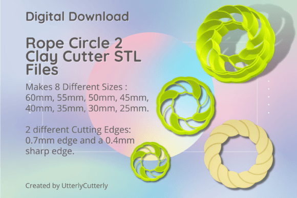 Rope Circle 2 Clay Cutter - Nautical Wre: A Versatile Tool for Creative Projects