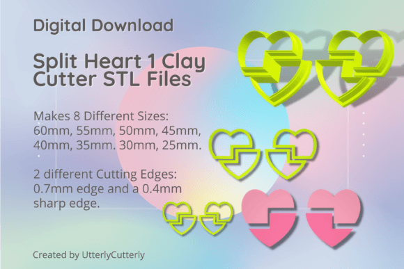 Split Heart 1 Clay Cutter - Valentines S: A Versatile Tool for Creative Expression