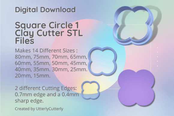 Square Circle 1 Clay Cutter - Flower STL: A Versatile Tool for Creative Projects