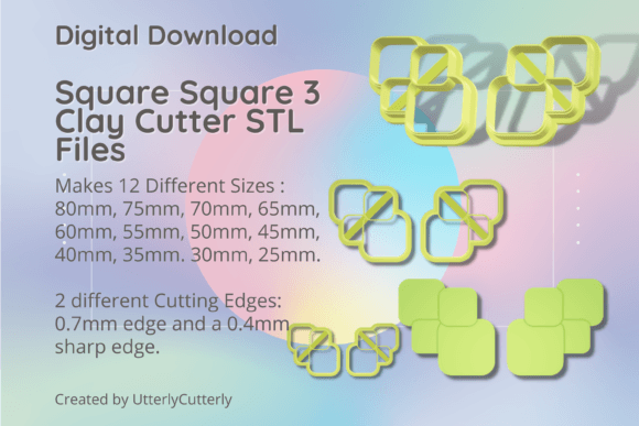 Square Square 3 Clay Cutter - Geometric