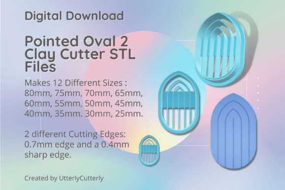 Unlocking Creativity with the Pointed Oval 2 Clay Cutter - STL Digital Bundle