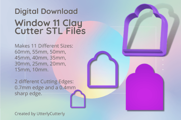 Window 11 Clay Cutter - Arch STL Digital: A Versatile Tool for Creative Projects