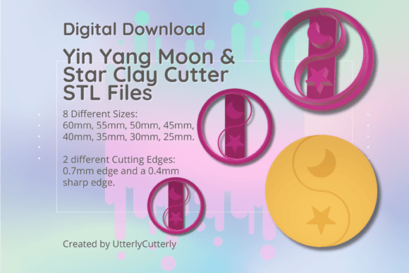 Yin Yang Star and Moon 1 Clay Cutter - S: A Versatile Tool for Creative Projects
